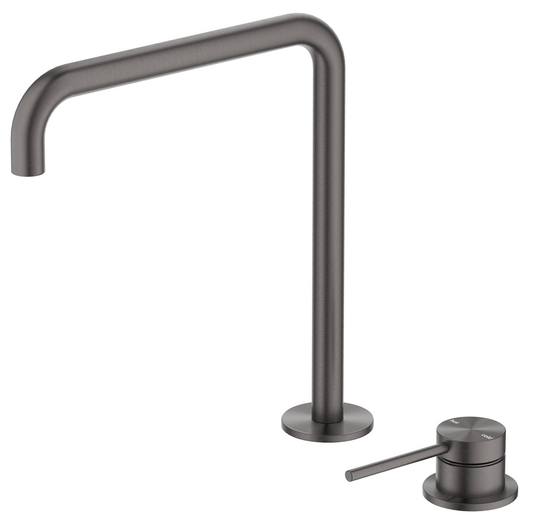 Mica Soft-Square Hob Sink/Basin Mixer Set Gunmetal