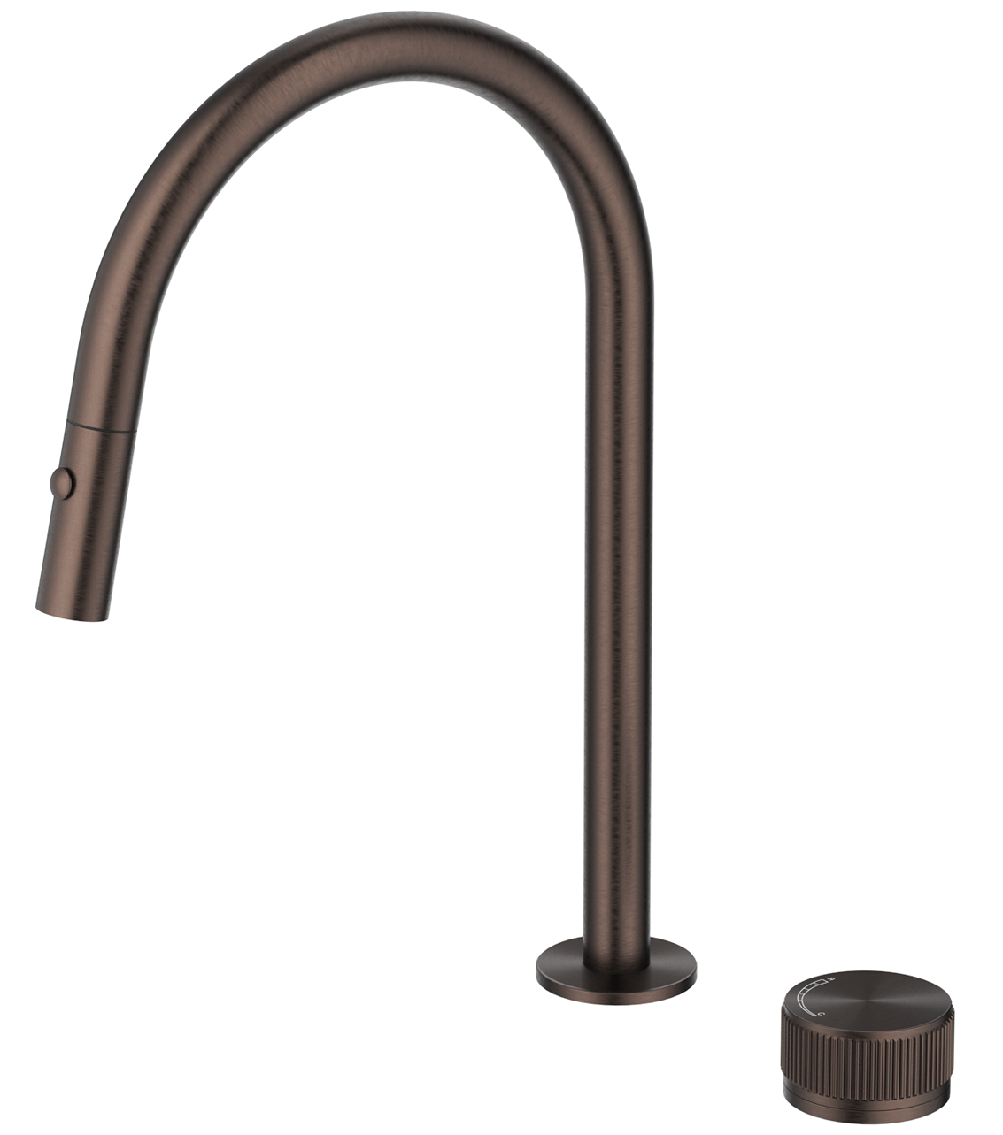 Mica Fluted Pull-Out Hob Mixer Set Dusk Bronze