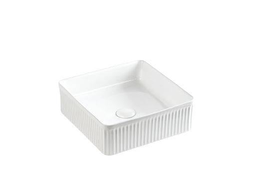 Crete Flueted Fine Ceramic Above Counter Basin LK-CFA