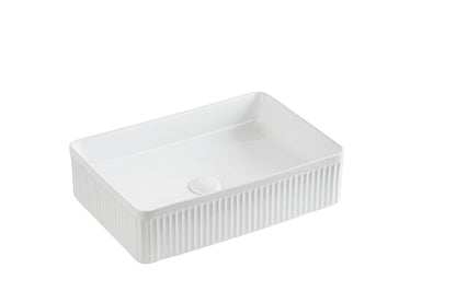 Crete Flueted Fine Ceramic Above Counter Basin LK-CFA