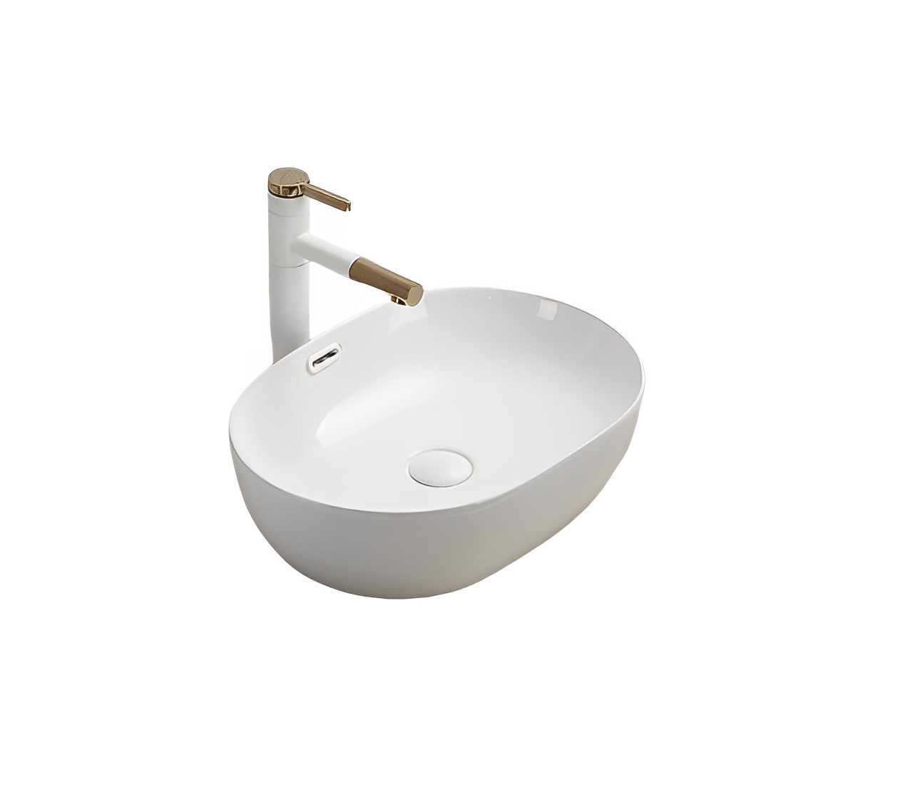 Ellips Fine Ceramic  Above Counter Overflow Basin LK-ELA490