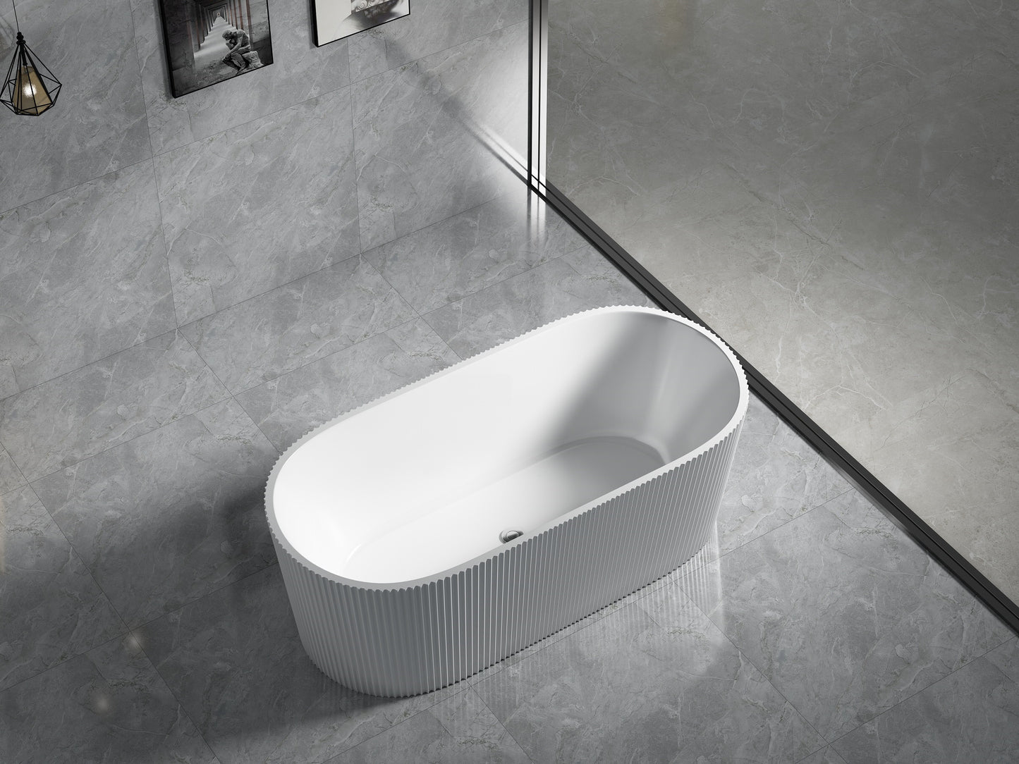 Agena Fluted Acrylic Free-Standing Bath LK-FA