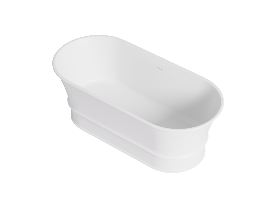 Harold Solid Surface Stone Bath 1500mm LK-HSB1500MW