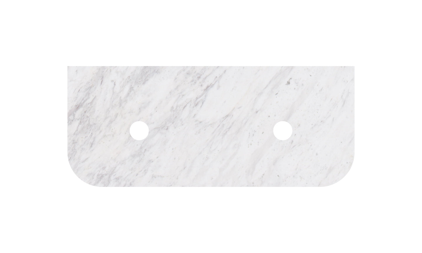 Carrara White Marble Stone Top - Curve