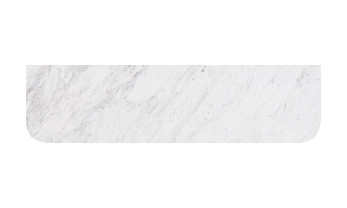 Carrara White Marble Stone Top - Curve