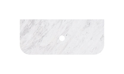Carrara White Marble Stone Top - Curve