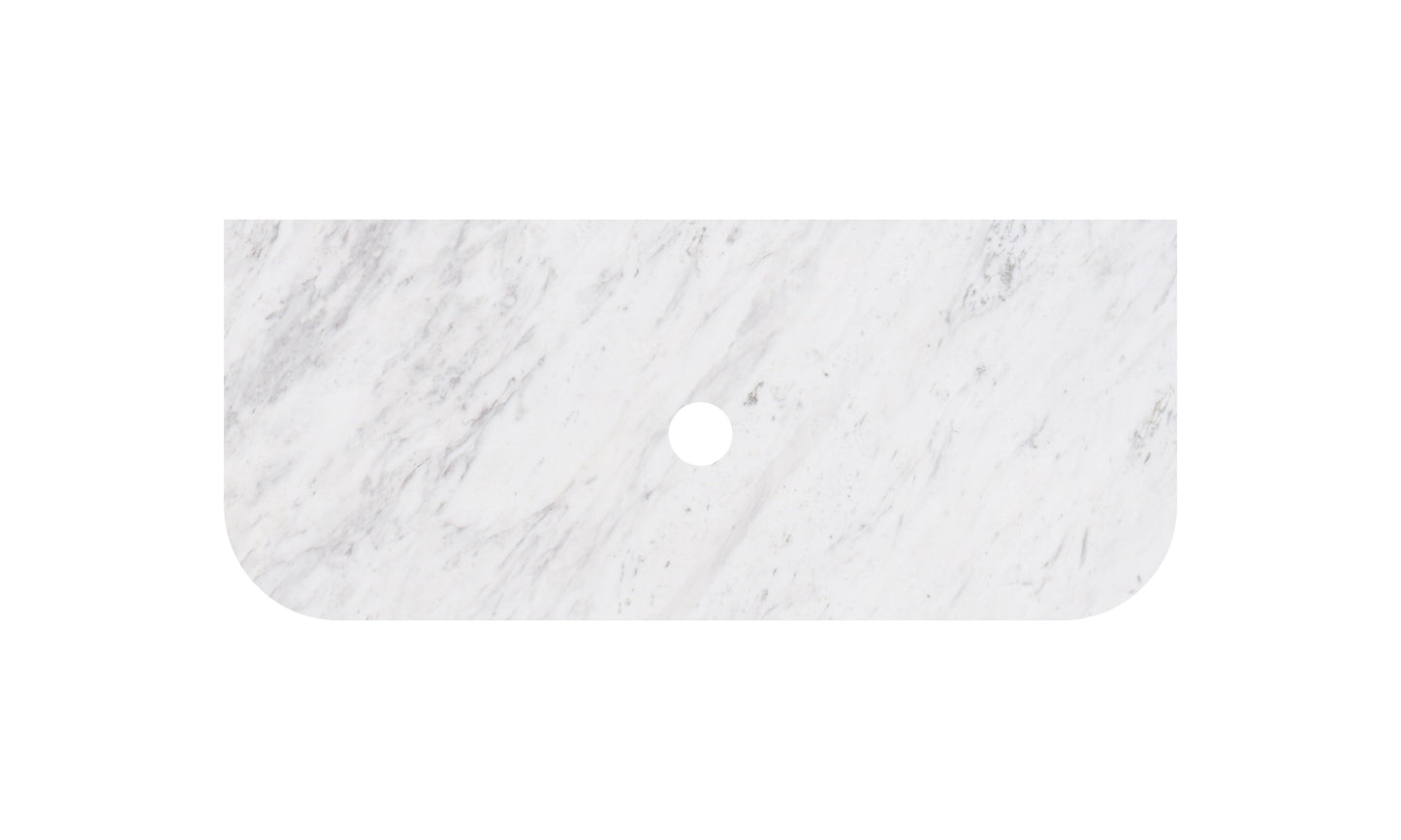 Carrara White Marble Stone Top - Curve