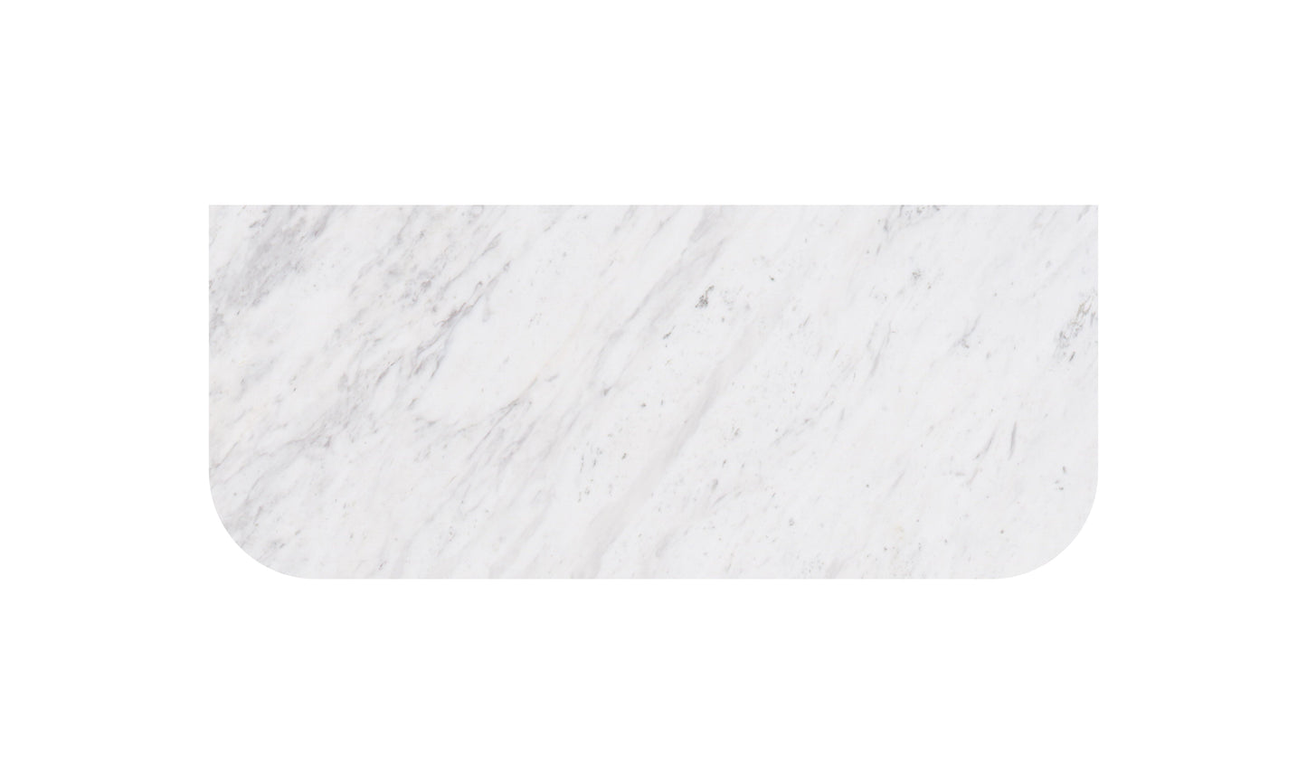 Carrara White Marble Stone Top - Curve