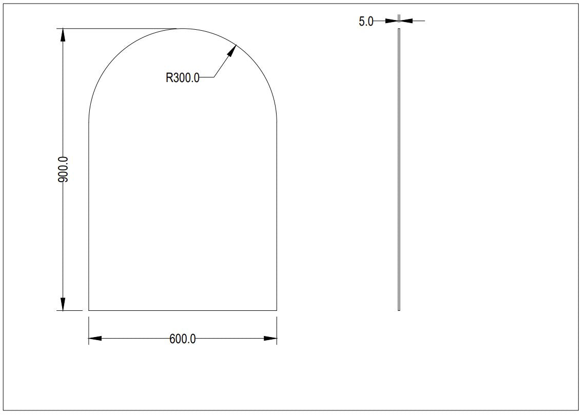 Arco Plain Mirror Pencil Edge LK-PM6090/LK-PMAR4590