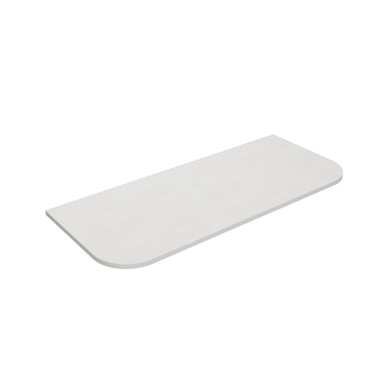 Solid Surface Plain Slab Curve- Matte White