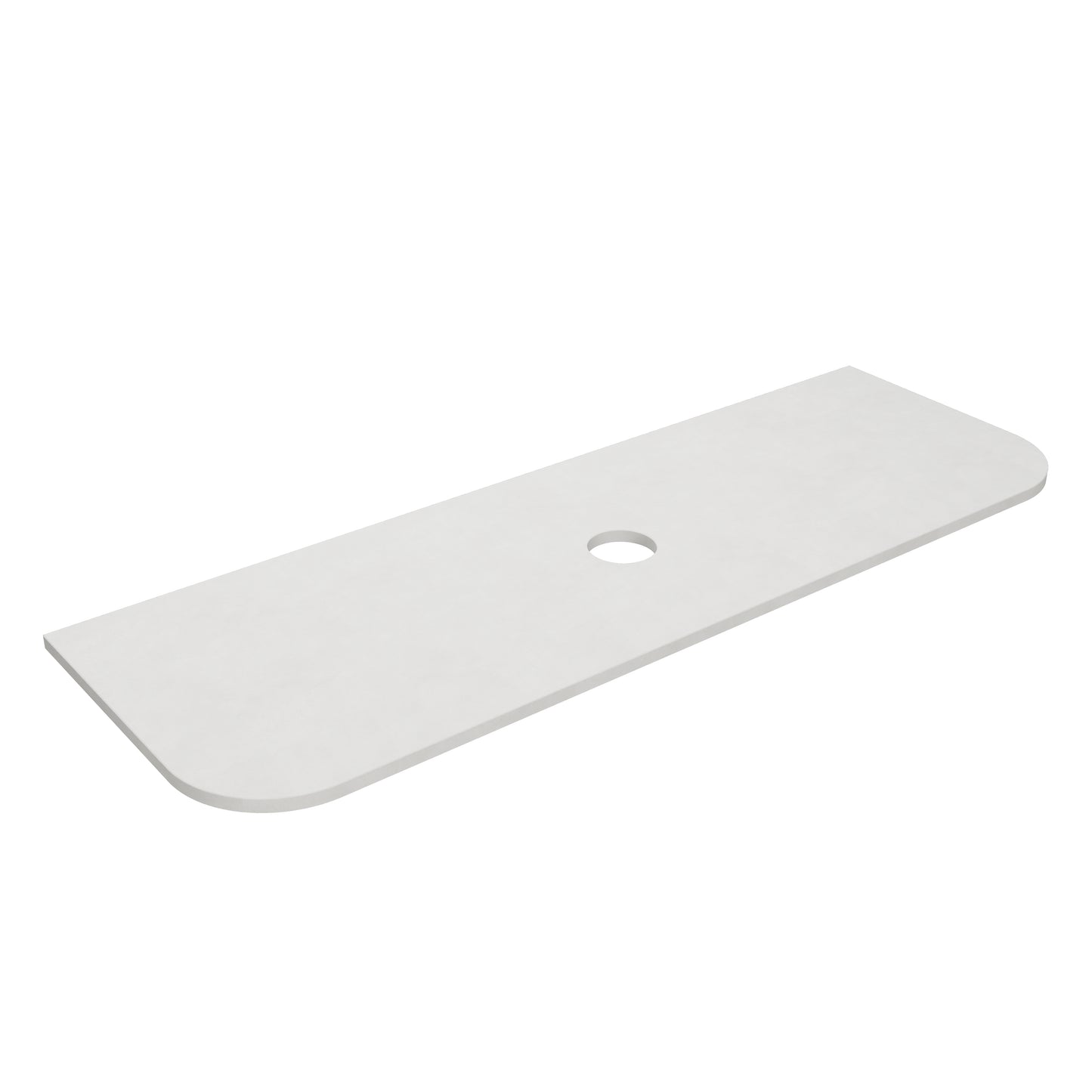 Blanco White (WG034) Zero Silica Engineer Stone Top - Curve LK-QBW