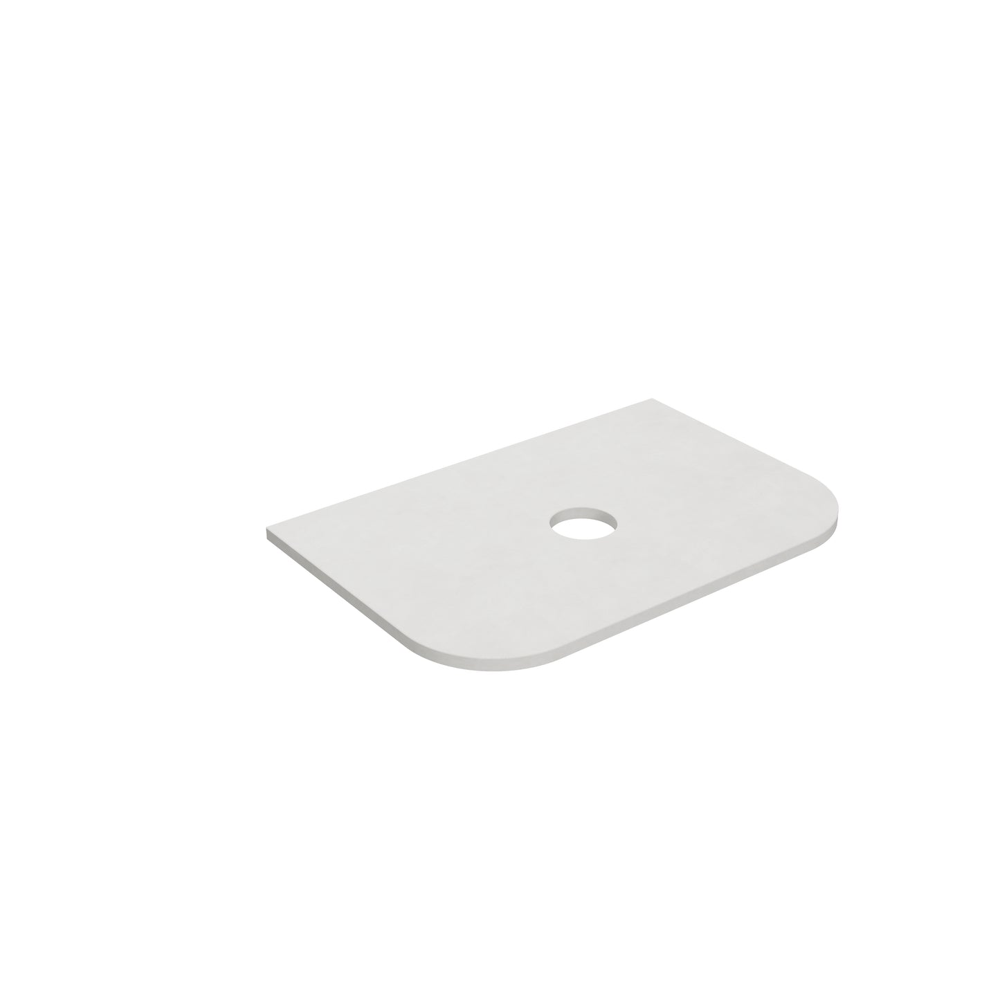 Blanco White (WG034) Zero Silica Engineer Stone Top - Curve LK-QBW