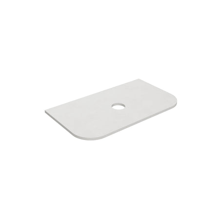 Blanco White (WG034) Zero Silica Engineer Stone Top - Curve LK-QBW