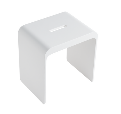 Chasey Solid Surface Stone Bath Stool LK-SCBS400-MW