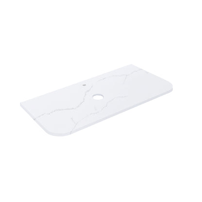 Calacatta Arctic White Solid Surface Stone Top - Curve LK-SCA