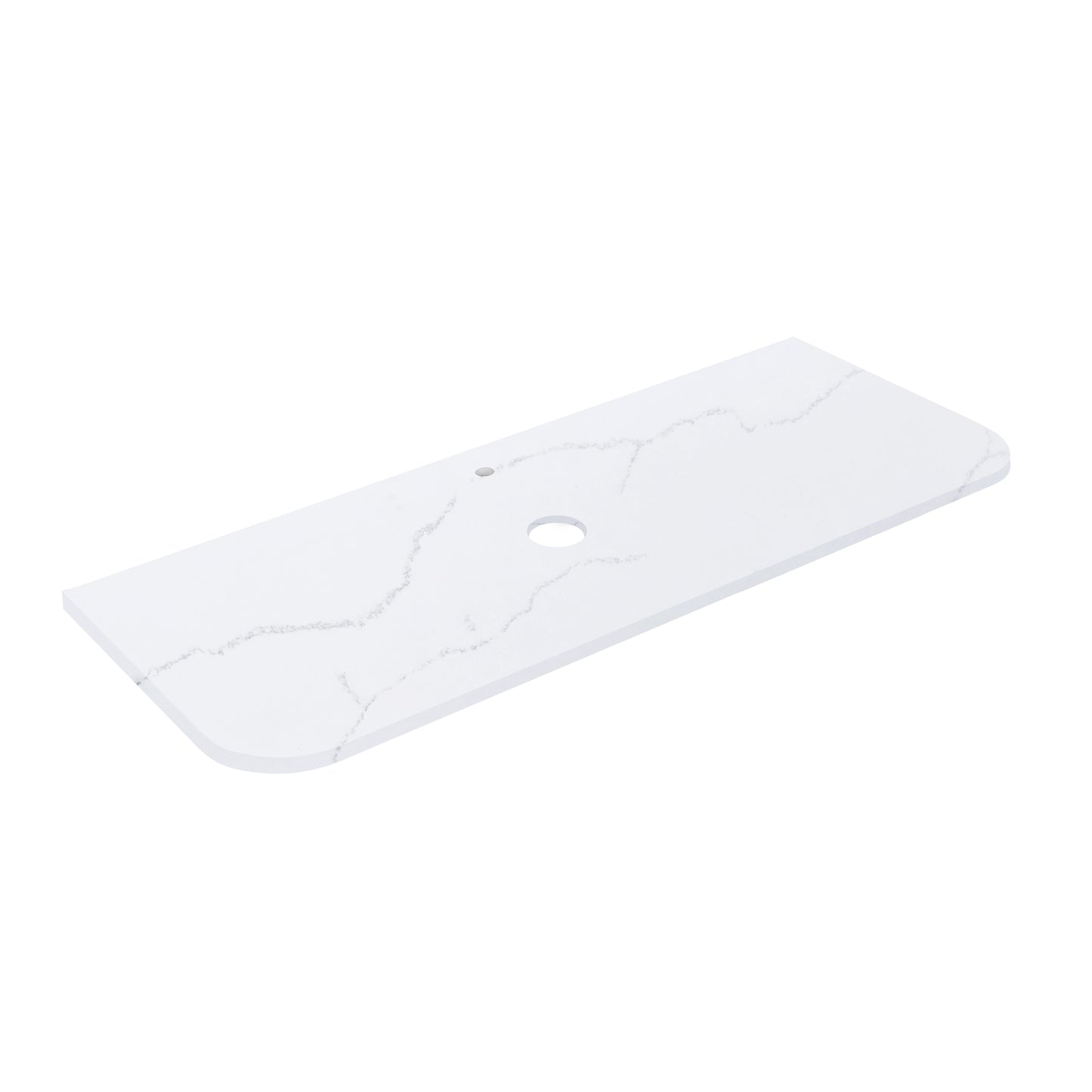 Calacatta Arctic White Solid Surface Stone Top - Curve LK-SCA