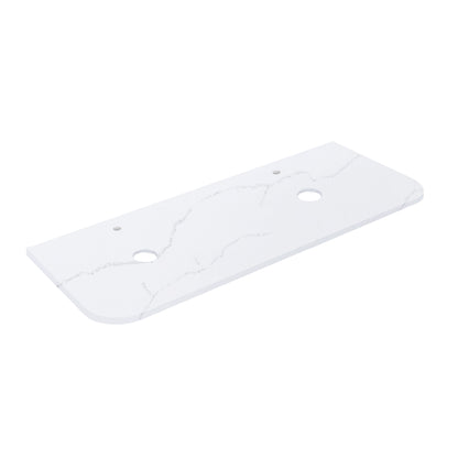 Calacatta Arctic White Solid Surface Stone Top - Curve LK-SCA