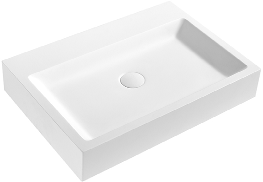 Crette Solid Surface Stone Wall Hung Basin