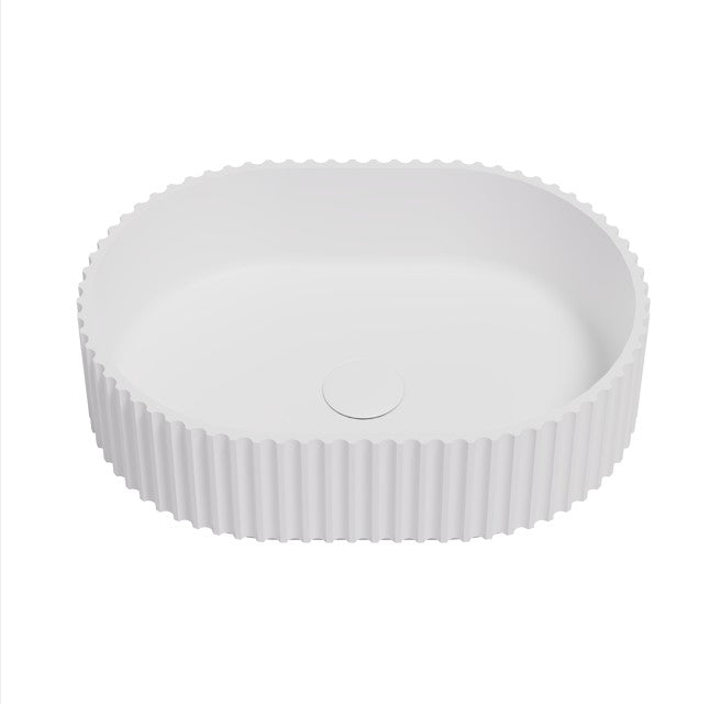 Ellips Fluted Solid Surface Above Counter Basin LK-SOA4834