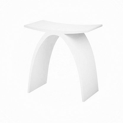 Perry Solid Surface Stone Bath Stool LK-SPBS420-MW