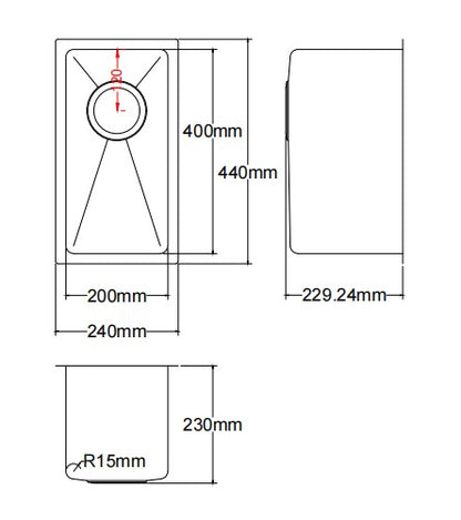 Kliff Hand Made Stainless Steel Sinks LK-SSK20
