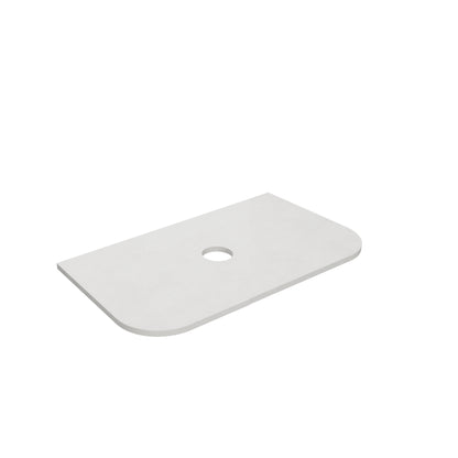 Solid Surface Plain Slab Curve- Matte White