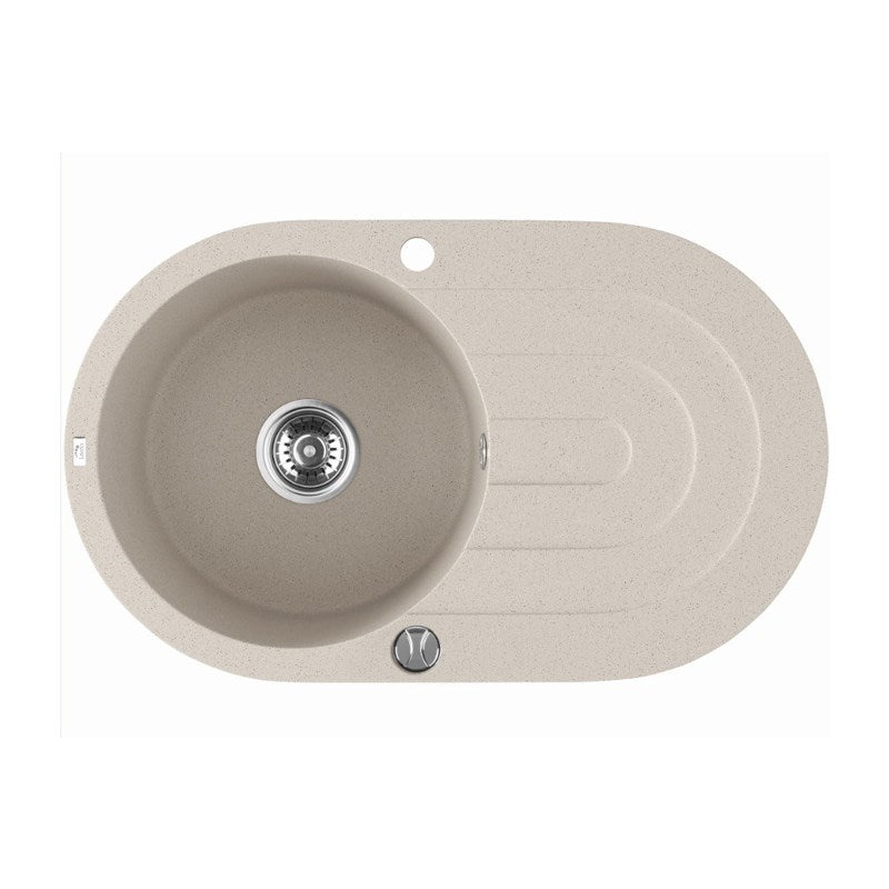 470x780x204mm Beige Granite Single Bowl Kitchen Sink