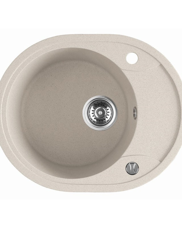 470x580x198mm Beige Granite Single Bowl Kitchen Sink