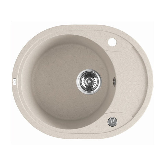 470x580x198mm Beige Granite Single Bowl Kitchen Sink