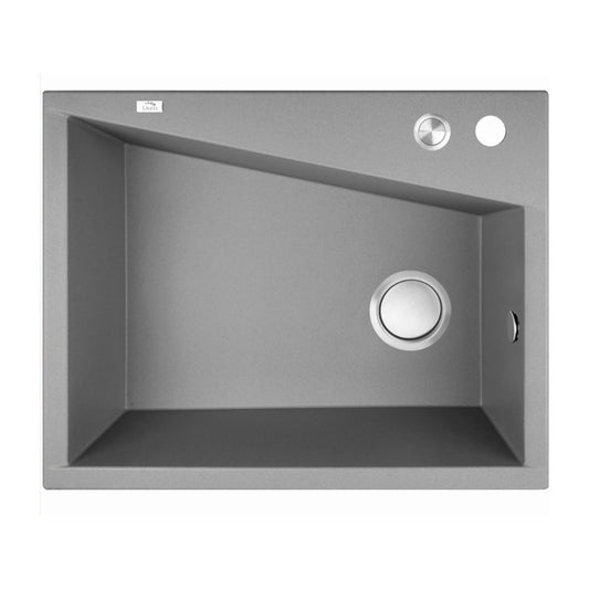 480x600x227mm Grey Granite Double Bowl Kitchen Sink