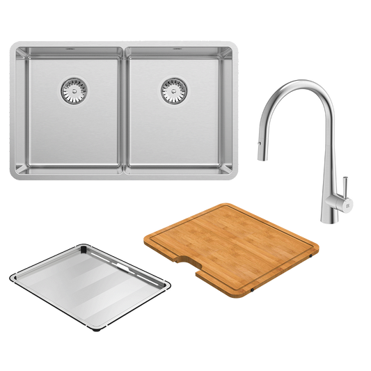 LUCIA DBL BOWL SINK + DTA16 + LARGE BOARD