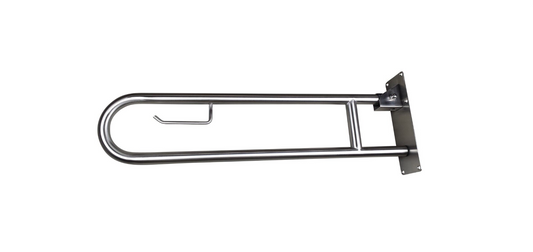 Bradley Australia MAPS Drop Down Satin SS Grab Rail with Toilet Roll Holder MAP-1031