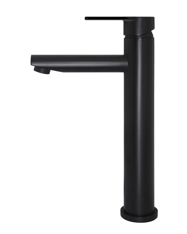 Round Tall Basin Mixer - Paddle Handle