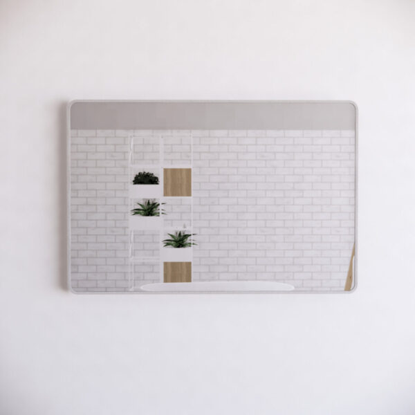 1200 x 800 x 45mm Brushed Nickel Frame without LED