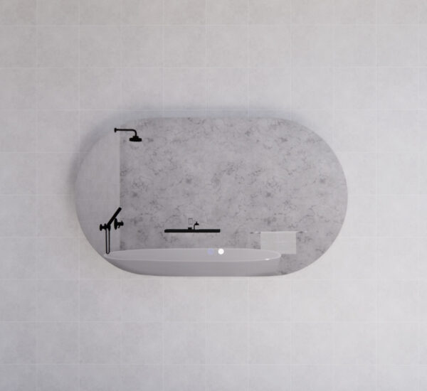 1200 x 700 x 45mm Frameless LED