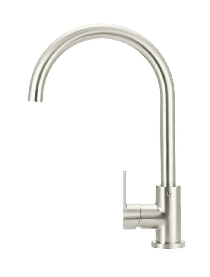 Round Kitchen Mixer Tap - Paddle Handle