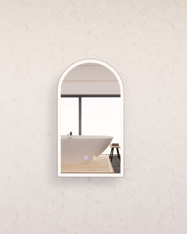 450 x 800 x 45mm Brushed Nickel Frame without LED