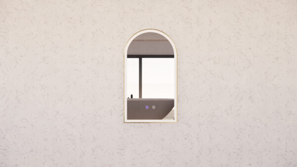 450 x 800 x 45mm Gold Frame LED Mirror