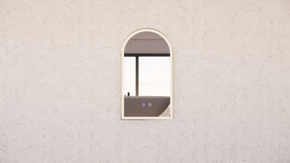 450 x 800 x 45mm Gold Frame LED Mirror