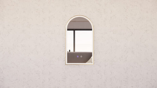 450 x 800 x 45mm Gold Frame LED Mirror