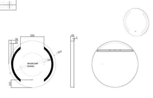 600 x 600 x 45mm Frameless LED