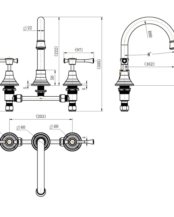 Montpellier Basin Set - Matte Black