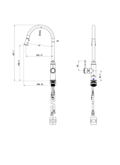 Montpellier Pull-Out Kitchen Mixer