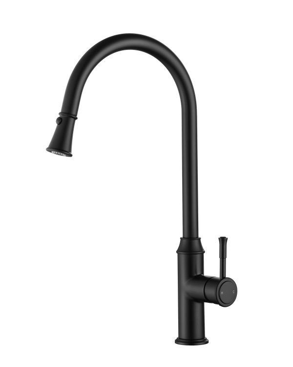 Montpellier Pull-Out Kitchen Mixer - Matte Black