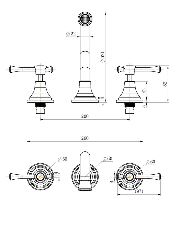 Montpellier Wall Spa & Sink Set - Matte Black