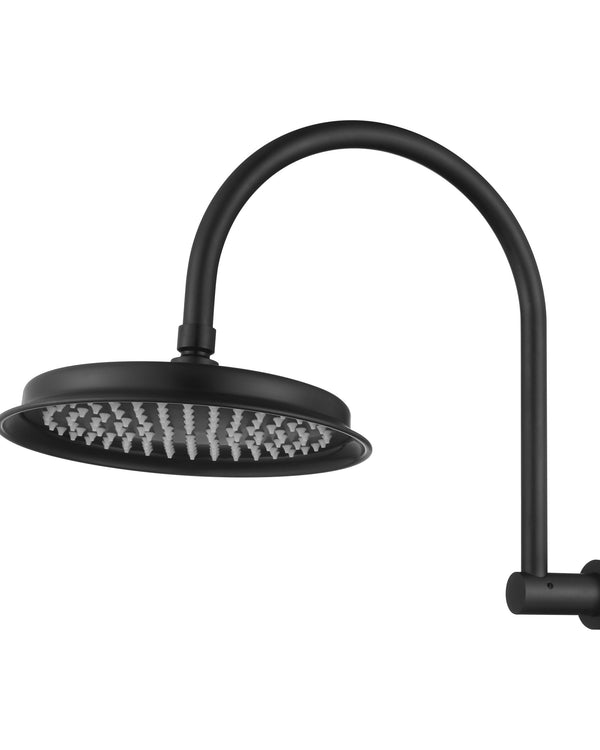 Montpellier Shower Arm With Shower Head - Matte Black