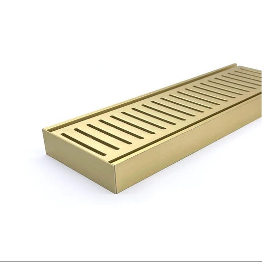 100x100x26mm Brushed Gold Ezy Flow Floor Grate