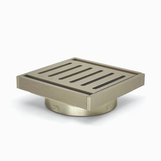 100*100*14mm Brushed Nickel Ezy Flow Guard Floor Waste