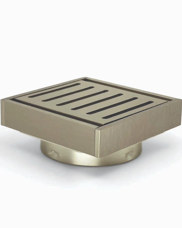 100*100*21mm Brushed Nickel Ezy Flow Guard Floor Waste