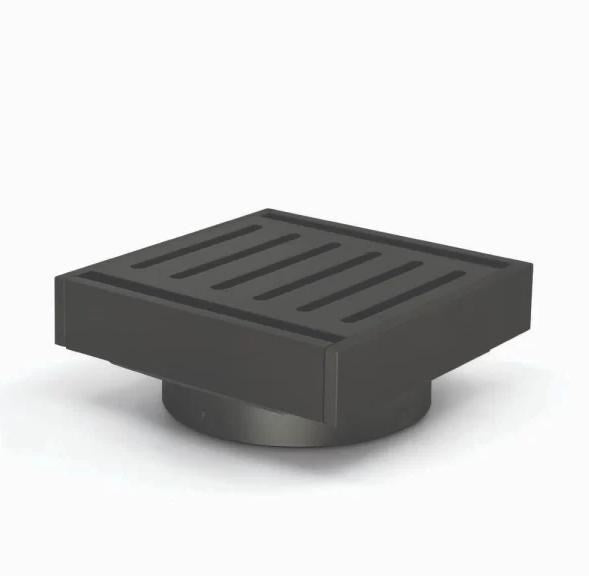 Muses Brushed Black Ezy Flow Floor Waste 100*100*21mm